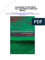Poststructuralism A Very Short Introduction 2Nd Edition Catherine Belsey All Chapter