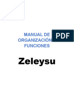 Manual de Organización Y Funciones: Zeleysu