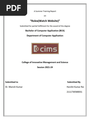 bca 5th sem Project Report
