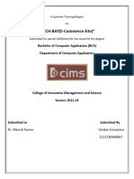 CIMS Project Report