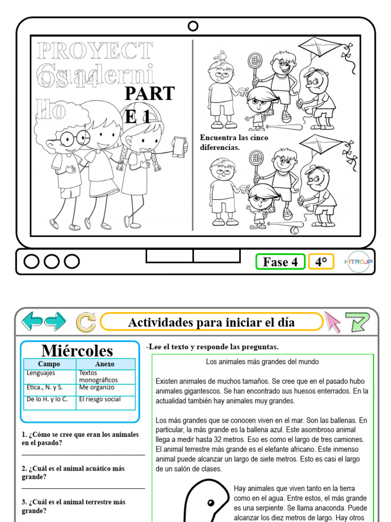 Cuadernillo 4° P1P14 | PDF | Clima | Información