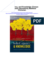 Download Belief Agency And Knowledge Essays On Epistemic Normativity Matthew Chrisman full chapter