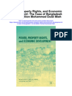 Power Property Rights and Economic Development The Case of Bangladesh 1St Ed Edition Mohammad Dulal Miah All Chapter