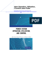 Power System Operation Utilization and Control John Fuller All Chapter