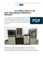 Brush up your COBOL: Why is a 60 year old language suddenly in demand? - Stack Overflow
