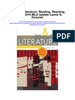 Compact Literature Reading Reacting Writing 2016 Mla Update Laurie G Kirszner Full Chapter