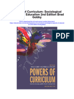 Powers of Curriculum Sociological Aspects of Education 2Nd Edition Brad Gobby All Chapter