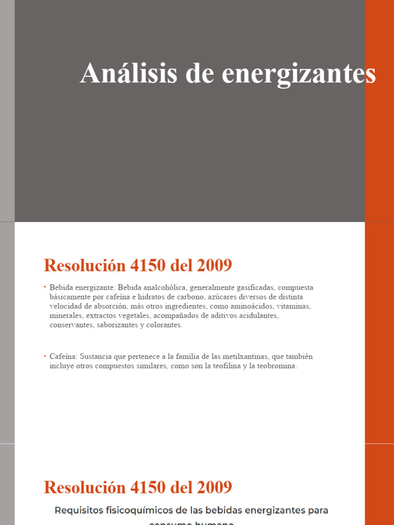 Análisis de la Resolución 4150 de 2009 | PDF | Cafeína | Solubilidad