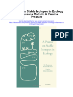 A Primer On Stable Isotopes in Ecology M Francesca Cotrufo Yamina Pressler Full Chapter