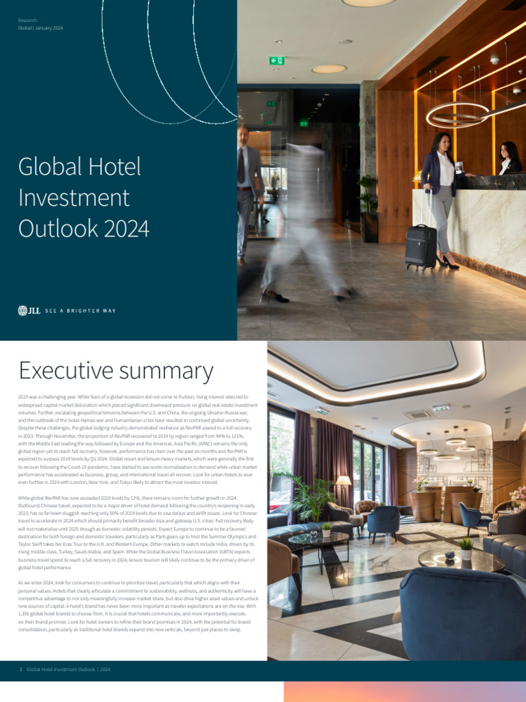 Global Hotel Investment Outlook 2024 PDF Brand Tourism