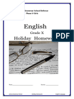 English Holiday Homework Grade X (1)