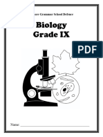 Grade IX Biology With Cover