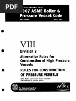 2007asme Boiler & Pressure Vessel Code VIII Division 3alternative Rules Construction of High Pres