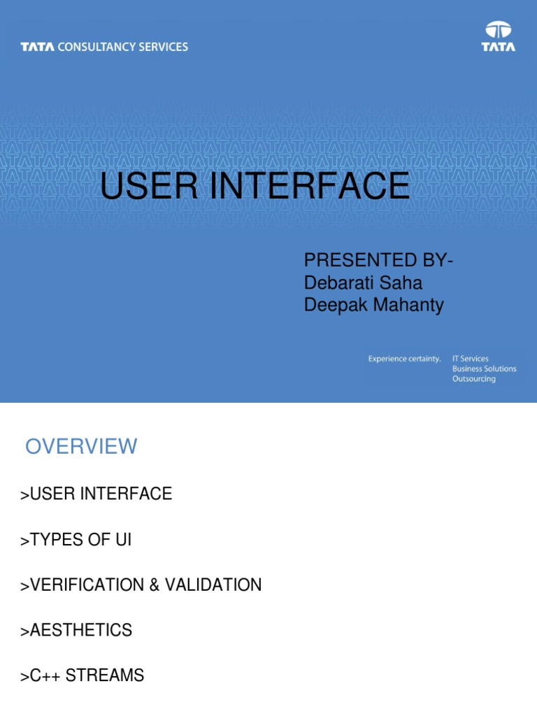 User Interface Overview by Debarati Saha | PDF | Graphical User ...