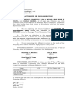 Affidavit of Non-Objection of Adjoining Lot Owners