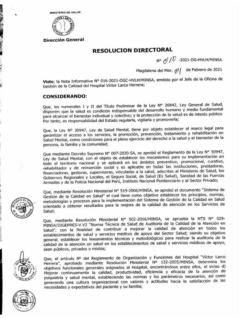 RD 010 2021 DG HVLH | PDF