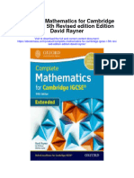 Complete Mathematics For Cambridge Igcse R 5Th Revised Edition Edition David Rayner Full Chapter