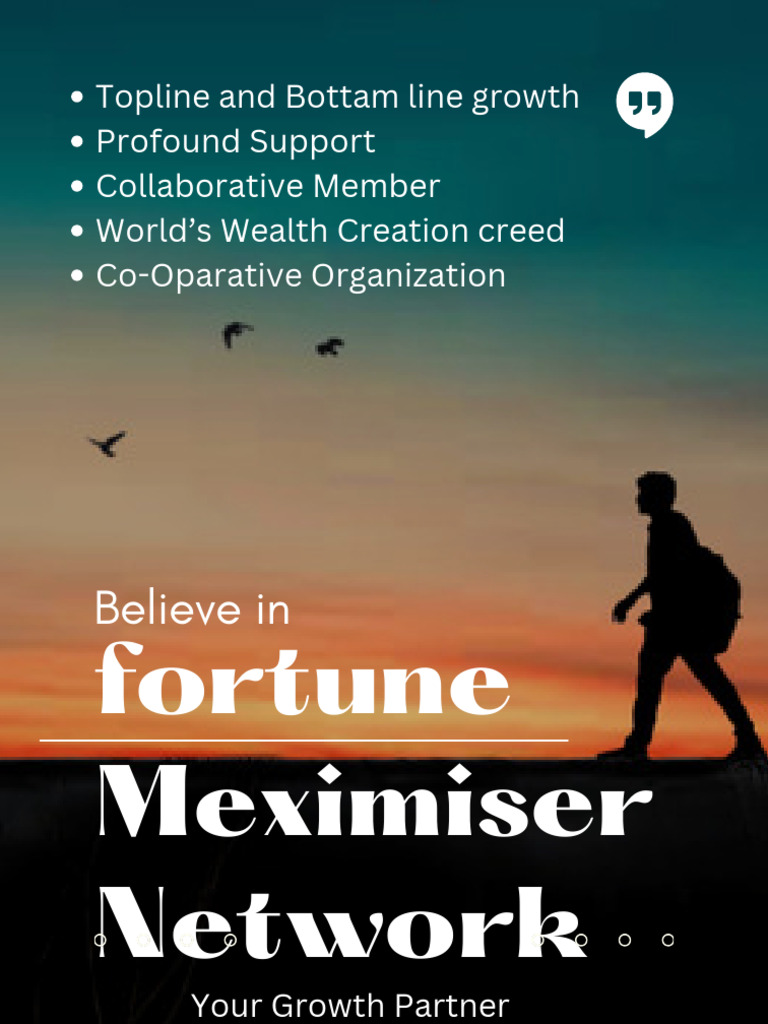 Fortune Maximiser Network Overview | PDF | Entrepreneurship | Disciplines