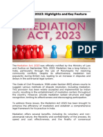 Mediation Act 2023 Notes