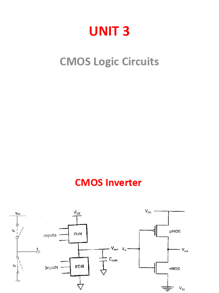CMOS Inverter and Logic Circuits | PDF | Logic Gate | Cmos