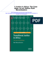 Transitional Justice in Africa The Case of Zimbabwe 1St Ed Edition Ruth Murambadoro All Chapter