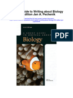 A Short Guide To Writing About Biology 9Th Edition Jan A Pechenik Full Chapter