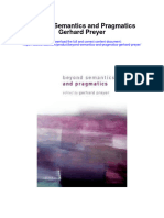 Beyond Semantics and Pragmatics Gerhard Preyer Full Chapter