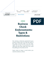 How To Endorse Business Checks Types & Qualities of Signatures