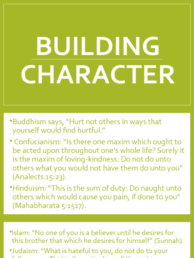 Building Character Pdf