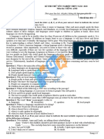 Đề Thi Thử Tốt Nghiệp THPT Môn Tiếng Anh - Nghệ an Năm 2023-2024 - Đề 2