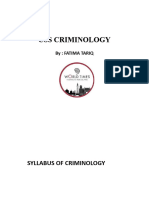 0 (Ii) - CSS CRIMINOLOGY Syllabus