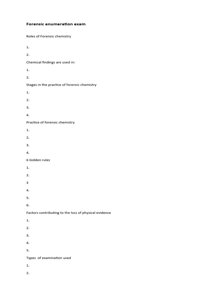 Forensic Enumeration Exam | PDF