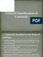 General Classification of Criminals