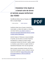 Atacul Israelului Vine După Ce Iranul A Lansat Sute de Drone Și Rachete Asupra Teritoriului Său VIDEO