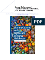 Download Literary Cultures And Eighteenth Century Childhoods 1St Ed Edition Andrew Omalley full chapter