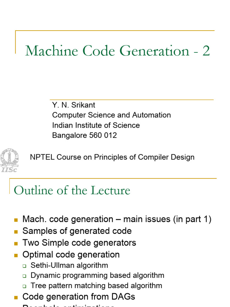 Code Generation NPTEL 2 PDF Computer Science Computer Programming Code generation nptel 2 pdf computer science computer programming