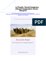 Download Beyond The People Social Imaginary And Constituent Imagination Zoran Oklopcic full chapter
