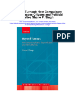 Beyond Turnout How Compulsory Voting Shapes Citizens and Political Parties Shane P Singh Full Chapter