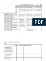 Literature Circle Self-Assessment Rubric