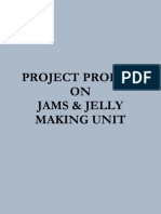 Product Profile On Jams - Jelly Making Unit
