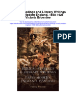 Biblical Readings and Literary Writings in Early Modern England 1558 1625 Victoria Brownlee Full Chapter