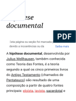 Hipótese Documental - Wikipédia, A Enciclopédia Livre