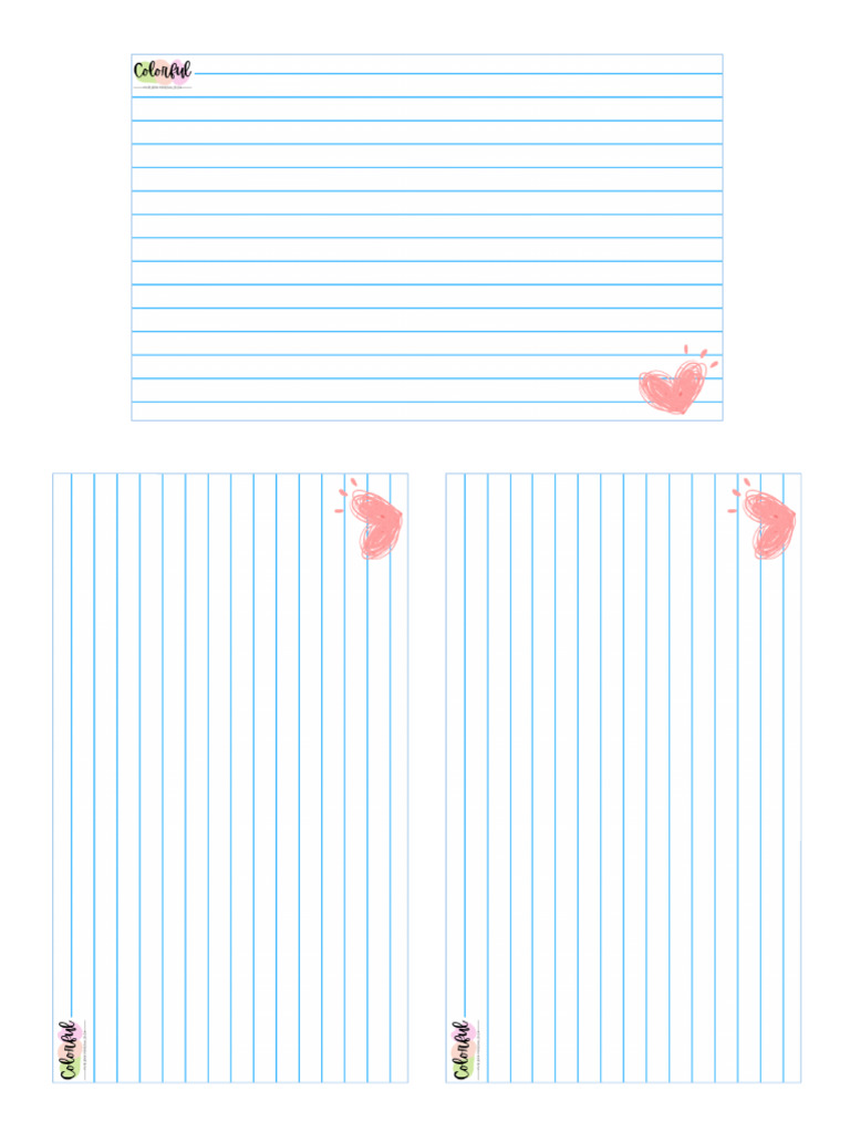 FlashCard Lineas Horizontales | PDF