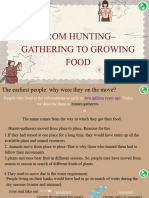 From Hunting–Gathering to Growing Food