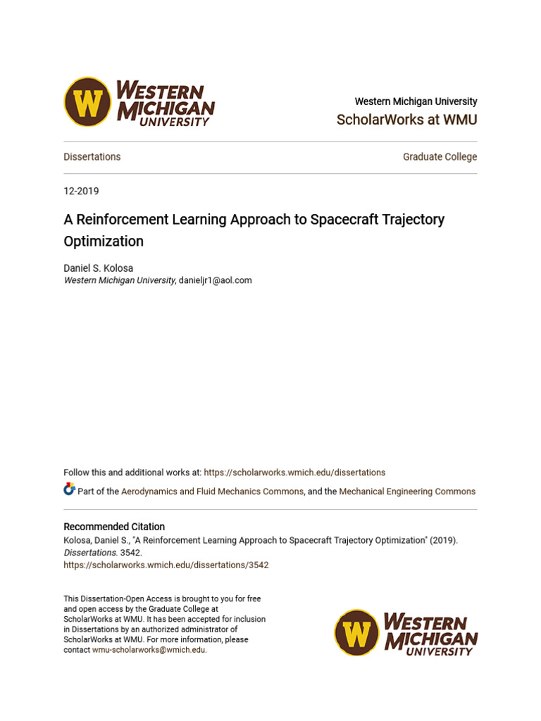 A Reinforcement Learning Approach To Spacecraft Trajectory Optimi | PDF ...