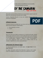 Way of The Samurai Roll and Write - Livret de Règle + Démo Jouable