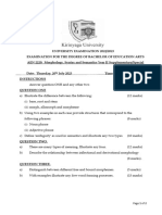 AEN 2220 Morphology, Syntax and Semantics Year II Supplementary & Special