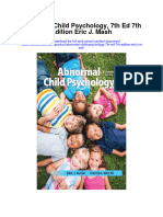 Download Abnormal Child Psychology 7Th Ed 7Th Edition Eric J Mash full chapter