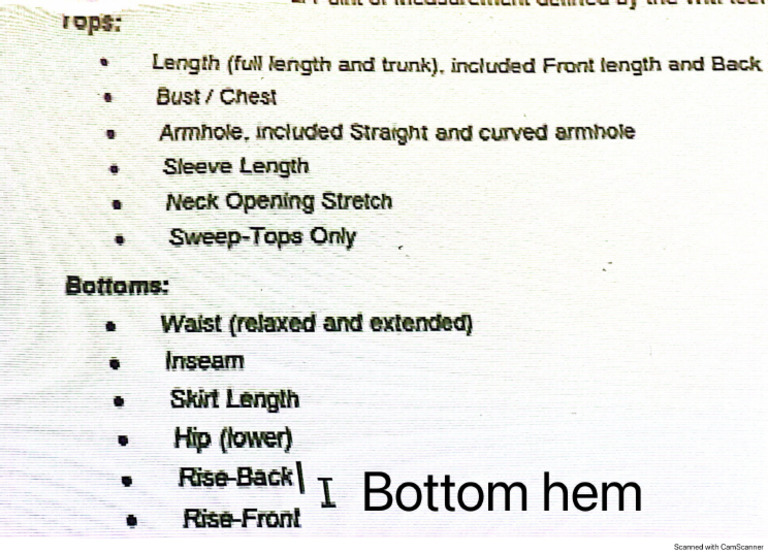 Critical Points For Top and Bottom Measurement | PDF