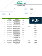 Electronic Account Statement: Account Holder's Name: Account Number: From Date: To Date